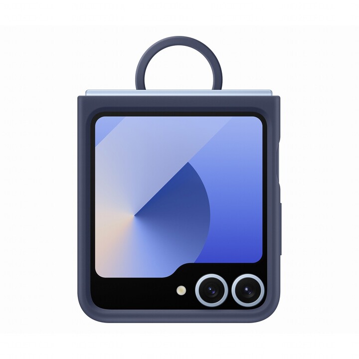 Étui en silicone bleu marine avec anneau pour Samsung Galaxy Flip6 / Flip7 FE, EF-PF741TNEGWW