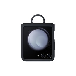 Samsung Silikonhülle mit Ring, Indigo Schwarz, für Samsung Galaxy Flip5, EF-PF731TNE