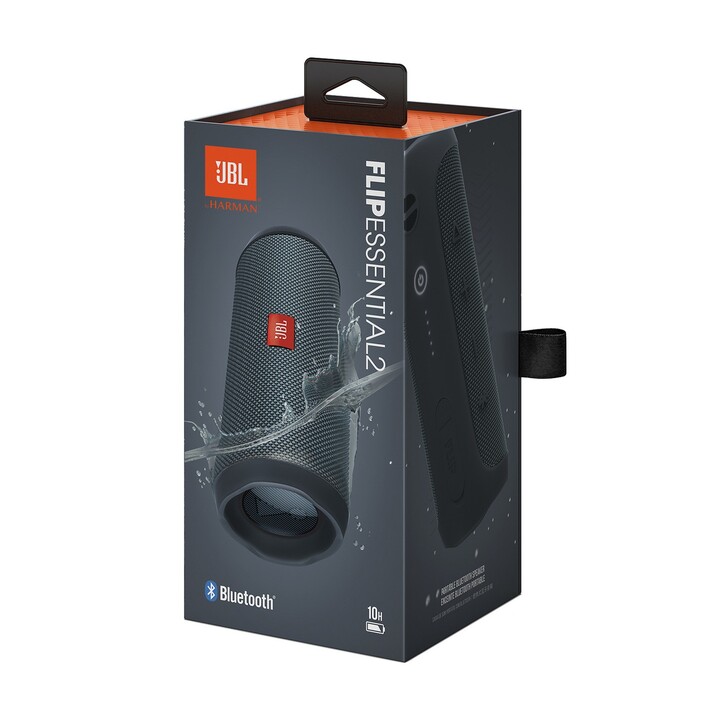JBL Flip Essential 2 Bluetooth-Lautsprecher, Schwarz, Universal, JBLFLIPES2
