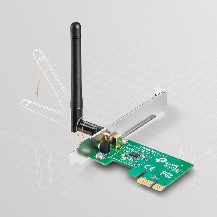 Placa de rede sem fio TP-Link WN PCI Express de 150 Mbps