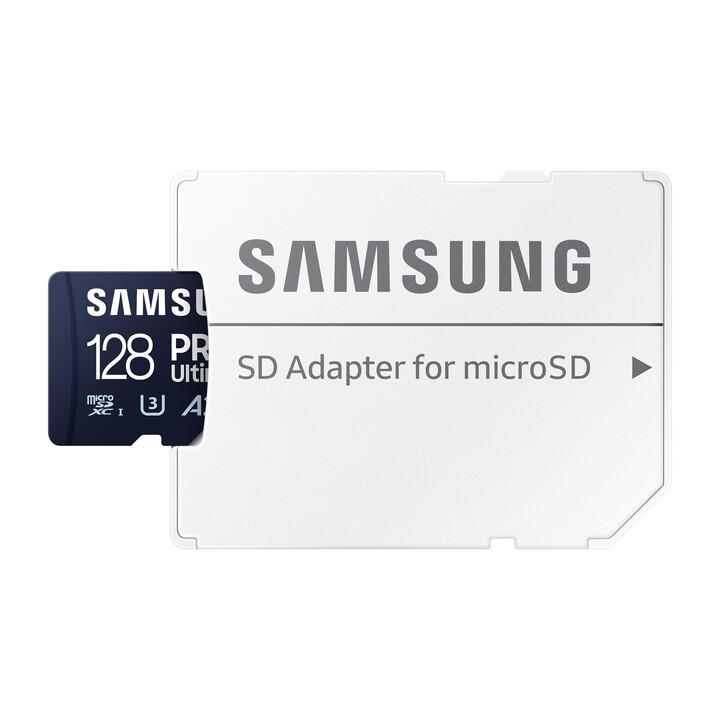 Scheda di memoria microSD XC Samsung Pro Ultimate da 128 GB con adattatore / Classe 10 / 200 MB/s