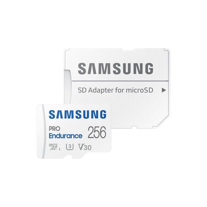 Samsung Pro Endurance 256 GB microSD XC Speicherkarte mit Adapter / Klasse 10 / 100 MB/s