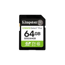 Cartão de memória Kingston CANVAS Select Plus SD XC de 64 GB / Classe 10 / 100 MB/s