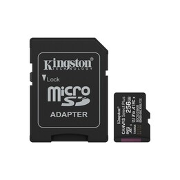 Scheda di memoria microSD XC Kingston CANVAS Select Plus da 256 GB con adattatore / Classe 10 / 150 MB/s