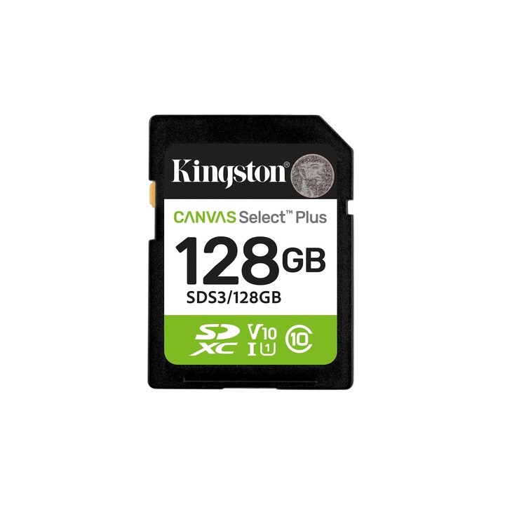 Carte mémoire Kingston CANVAS Select Plus 128 Go SD XC / Classe 10 / 150 Mo/s
