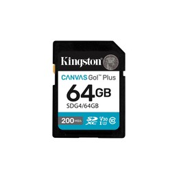 Kingston CANVAS Go! Plus 64GB SD XC Speicherkarte / Klasse 10 / 200MB