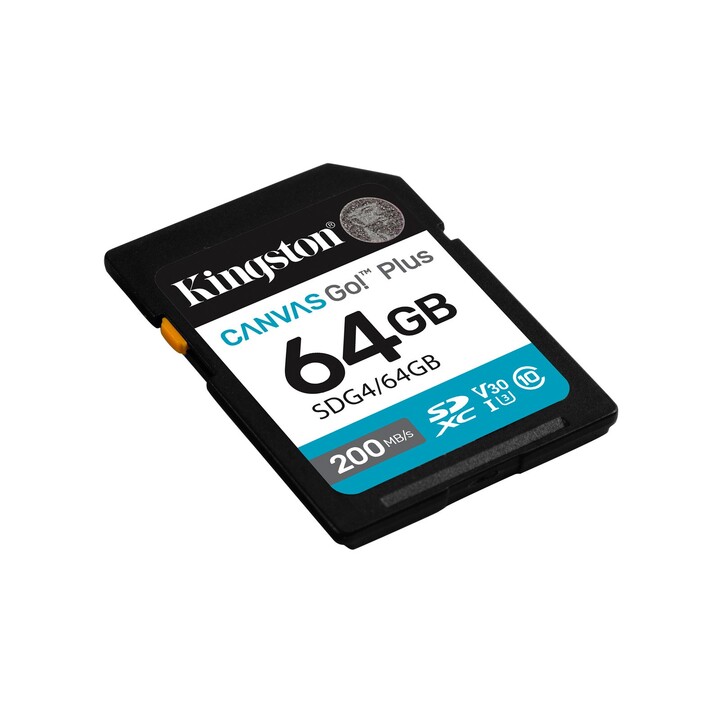 Tarjeta de Memoria Kingston CANVAS Go! Plus 64GB SD XC/ Clase 10/ 200MBs