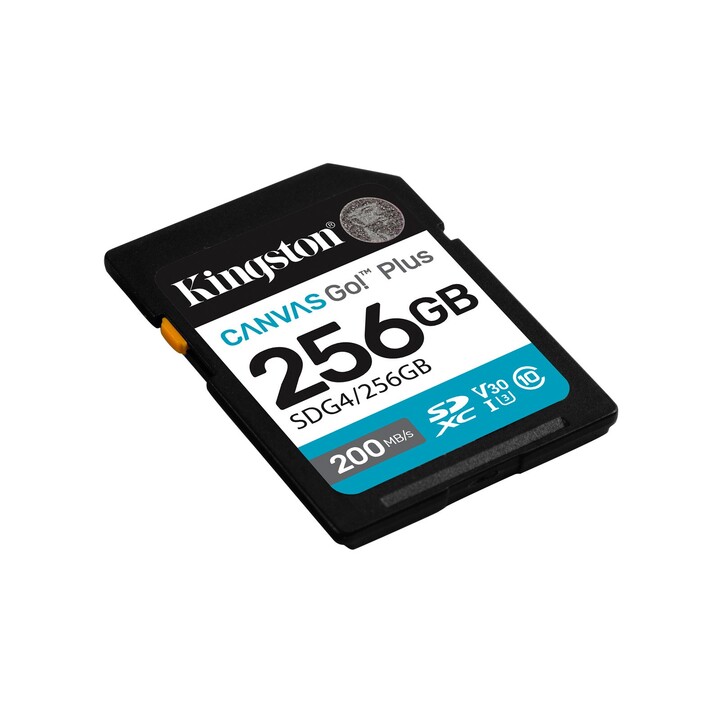 Scheda di memoria Kingston CANVAS Go! Plus 256GB SD XC / Classe 10 / 200 MB/s
