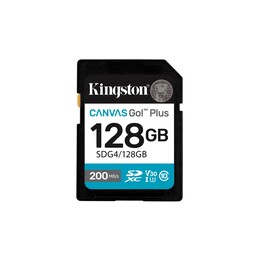 Scheda di memoria Kingston CANVAS Go! Plus 128GB SD XC / Classe 10 / 200 MB/s