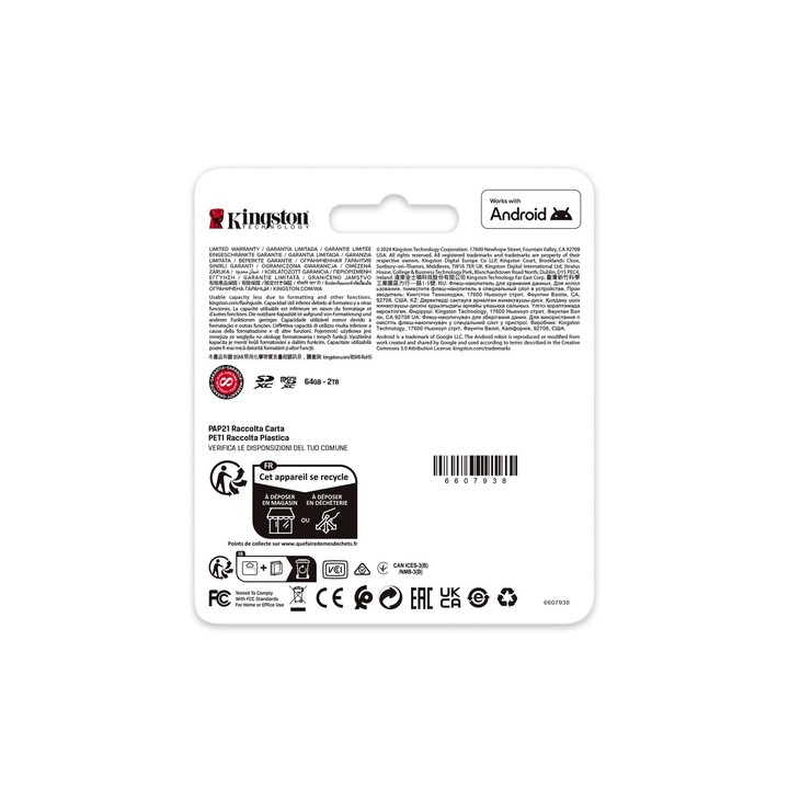 Tarjeta de Memoria Kingston CANVAS Go! Plus 128GB SD XC/ Clase 10/ 200MBs