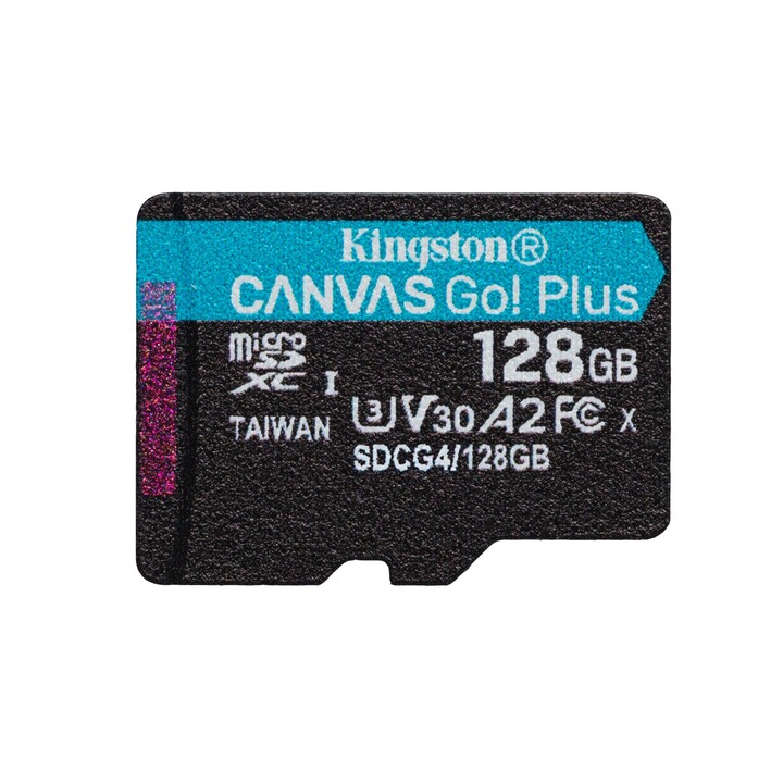 Kingston CANVAS Go! Plus 128GB microSD XC Memory Card with Adapter / Class 10 / 200MB/s