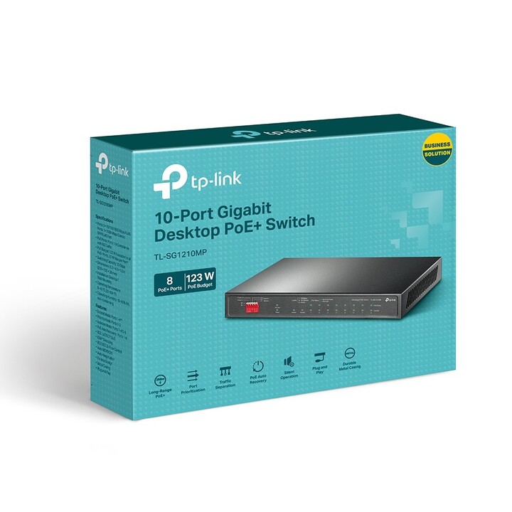 Commutateur TP-Link TL-SG1210MP 10 ports RJ-45 10/100/1000 PoE+
