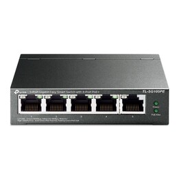 Switch PoE TP-Link TL-SG105PE com 5 portas/RJ-45 10/100/1000