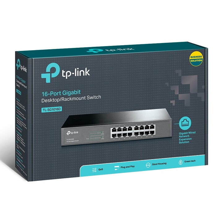 Switch TP-Link TL-SG1016D 16 portas/ RJ-45 10/100/1000