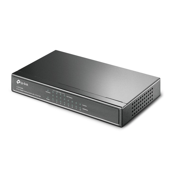 Switch PoE TP-Link TL-SG1008P com 8 portas RJ-45 10/100/1000