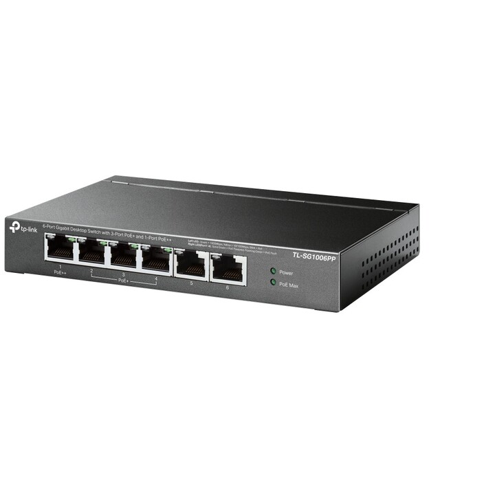 TP-Link TL-SG1006PP Switch 6 Ports/ RJ-45 10/100/1000/ PoE++