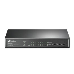 Switch TP-Link TL-SF1009P com 9 portas RJ-45 10/100 e PoE