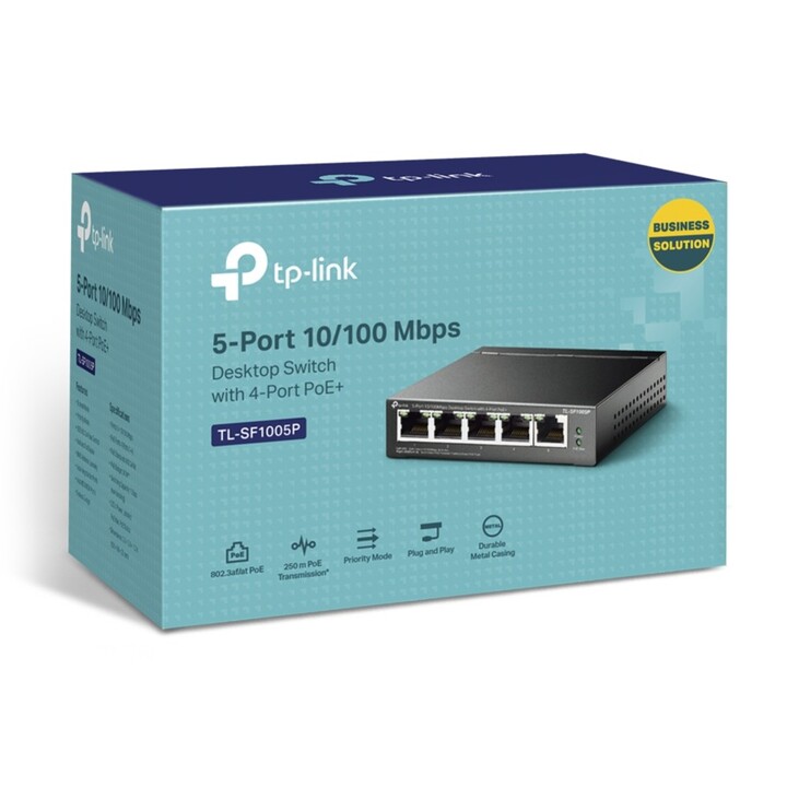 Commutateur PoE TP-Link TL-SF1005P à 5 ports RJ-45 10/100