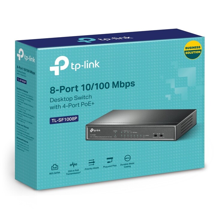 Switch PoE 10/100 a 8 porte RJ-45 TP-Link SF1008P