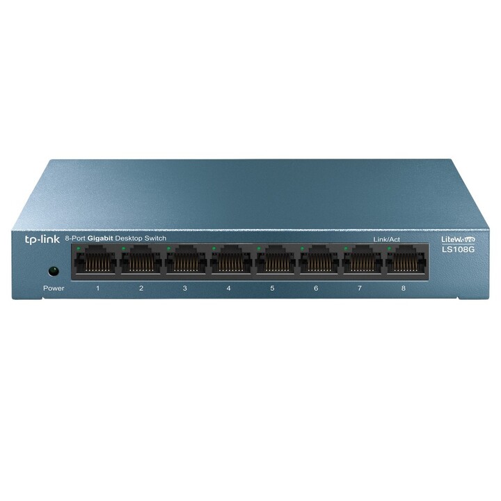 Switch TP-Link LS108G com 8 portas/ RJ-45 10/100/1000
