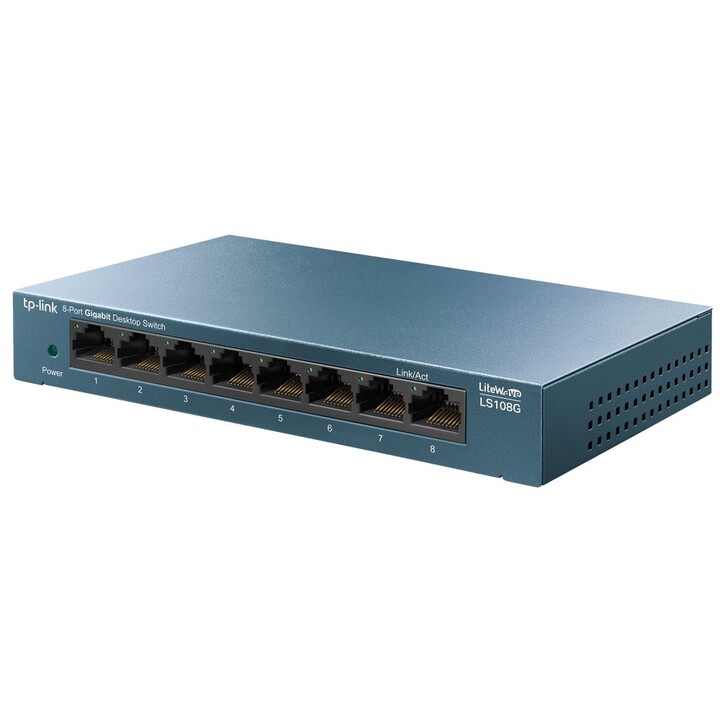 Switch TP-Link LS108G a 8 porte/RJ-45 10/100/1000