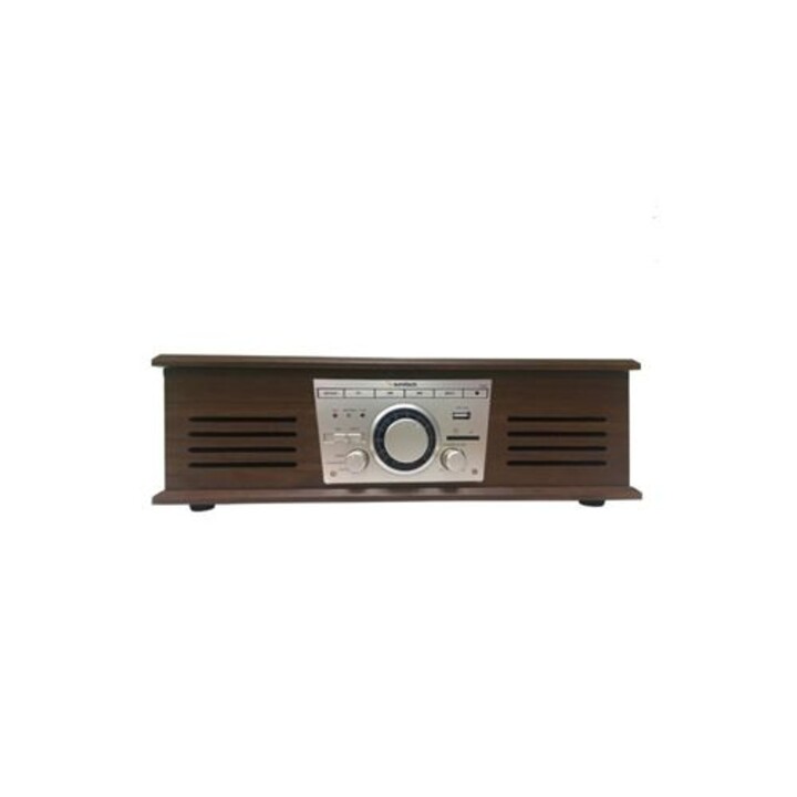 Sunstech PXR32WD Bluetooth/FM/USB/SD Holzplattenspieler