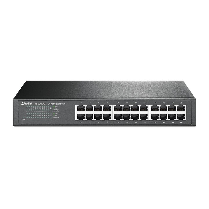 Switch TP-Link 24P GIGA com 24 portas/ RJ-45 10/100/1000