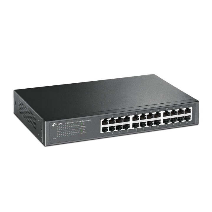 Switch GIGA TP-Link 24P con 24 porte RJ-45 10/100/1000