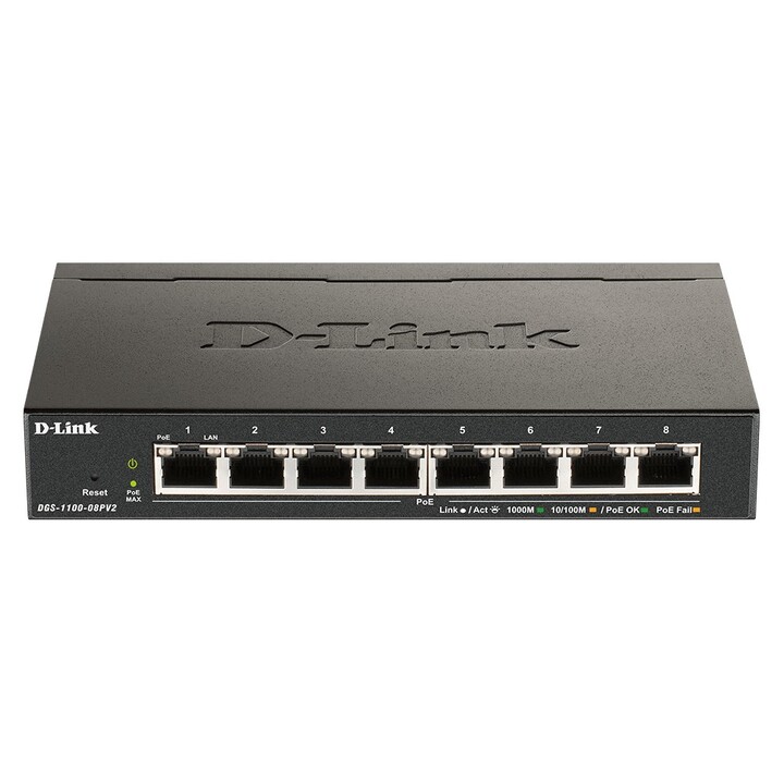 D-Link DGS-1100-08PV2 Switch 8 Ports/ RJ-45 10/100/1000 PoE