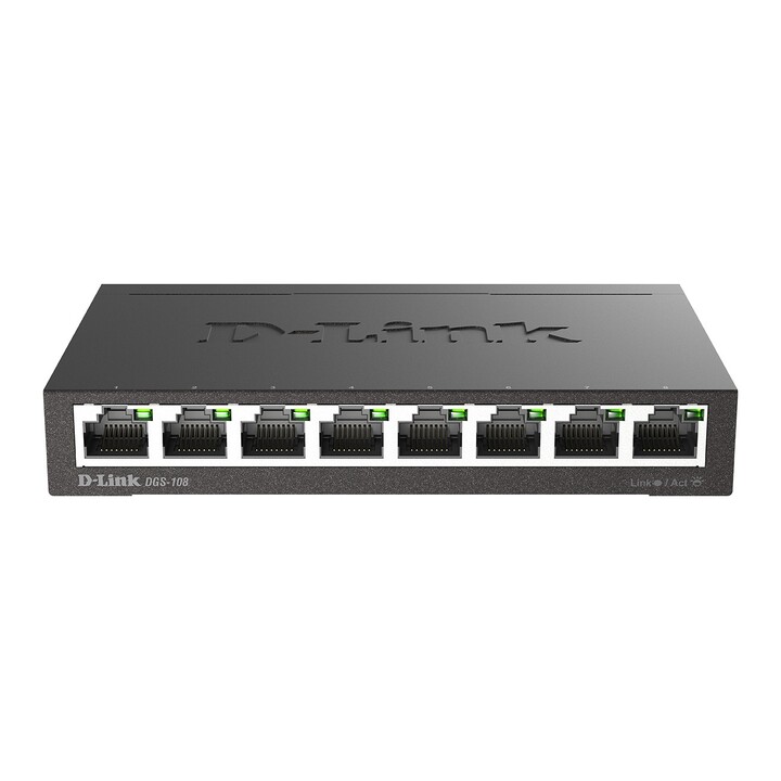 Switch D-Link DGS-108 a 8 porte/RJ-45 10/100/1000