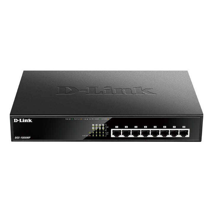 Switch D-Link DGS-1008MP 8 Puertos/ RJ-45 10/100/1000 POE