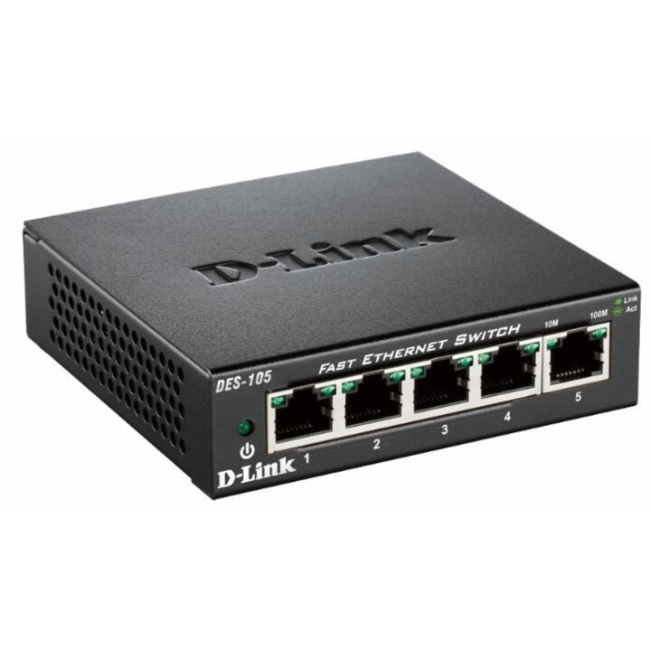 D-Link DES-105 Switch 5 Ports/ RJ-45 10/100