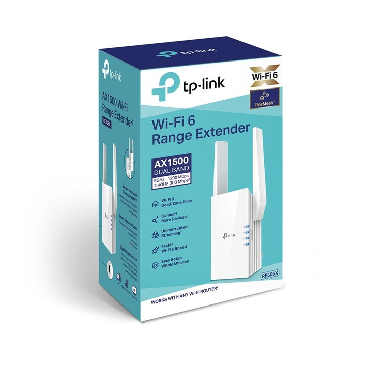 Répéteur Wi-Fi TP-Link RE505X / WiFi 6 / 1500 Mbps / 2 antennes