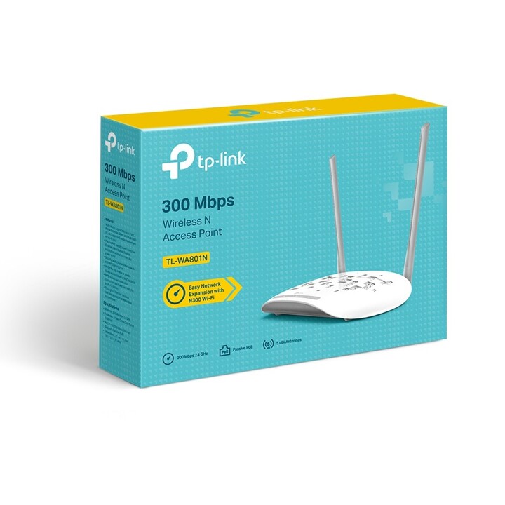 TP-Link TL-WA801N V6 PoE WLAN-Access-Point 300 Mbit/s / 2,4 GHz / 5 dBi Antennen / WLAN 802.11n/b/g