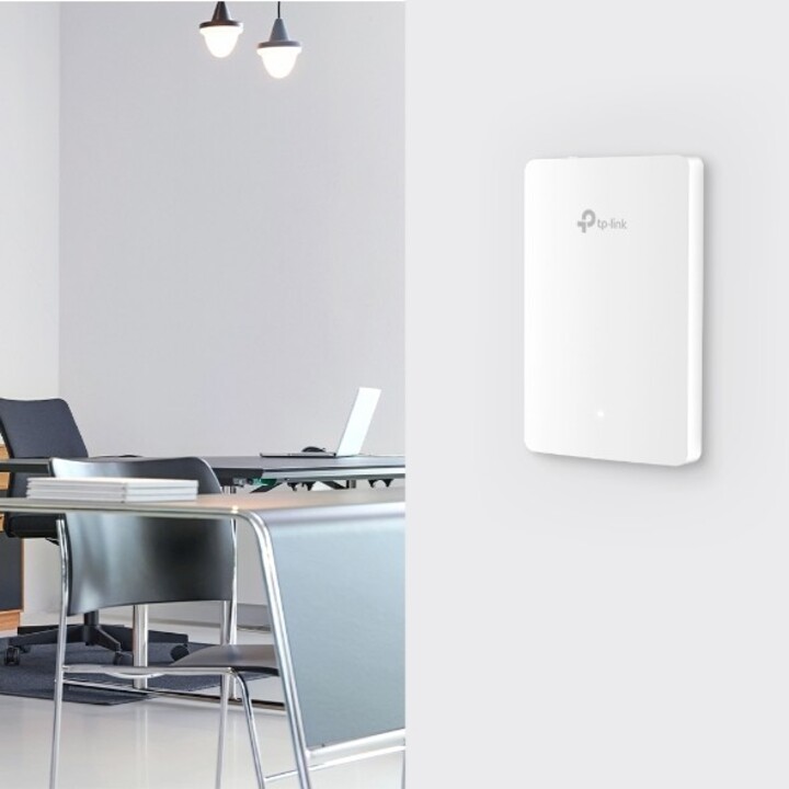 Point d'accès sans fil TP-Link Omada EAP615-WALL / Wi-Fi 6 / PoE / 1800 Mbps / 2,4 GHz et 5 GHz / Antennes 4 dBi / Wi-Fi 802