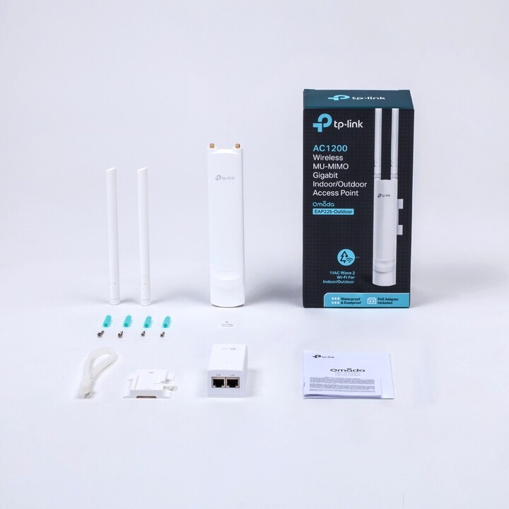 Punto de Acceso Inalámbrico TP-Link Omada EAP225 PoE 1200Mbps/ 2.4GHz 5GHz/ Antenas de 4dBi/ WiFi 802.11ac/n/b/g/a