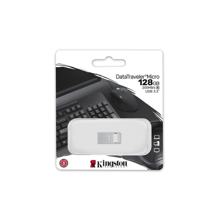 Chiavetta USB Kingston DataTraveler Micro USB 3.2 da 128 GB