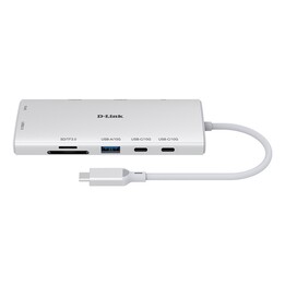 Docking USB Type-C D-Link DUP-A01/ 1xUSB/ 2xUSB Type-C/ 2xHDMI 4K/ 1xRJ45/ 1xCard Reader/ 1xUSB Type-C PD/ White