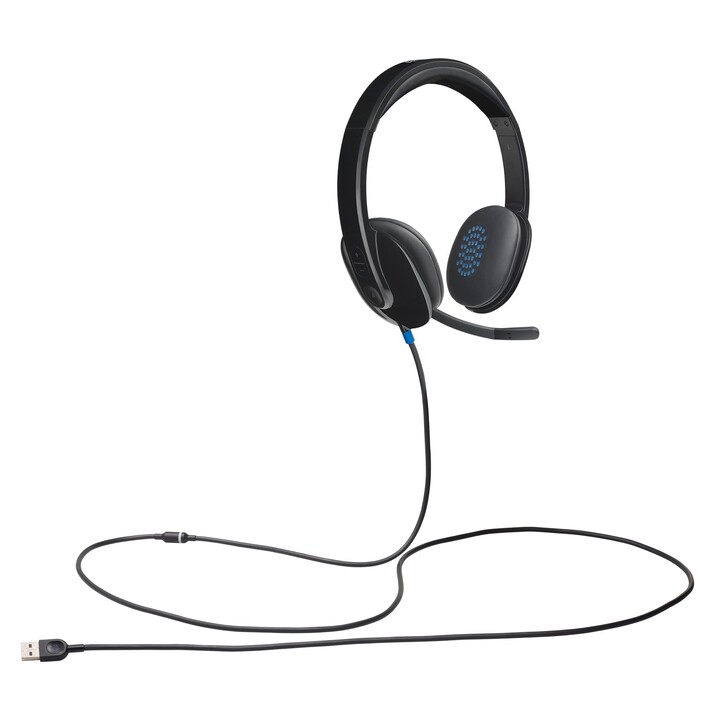 Logitech H540 Headphones/ with Microphone/ USB/ Black