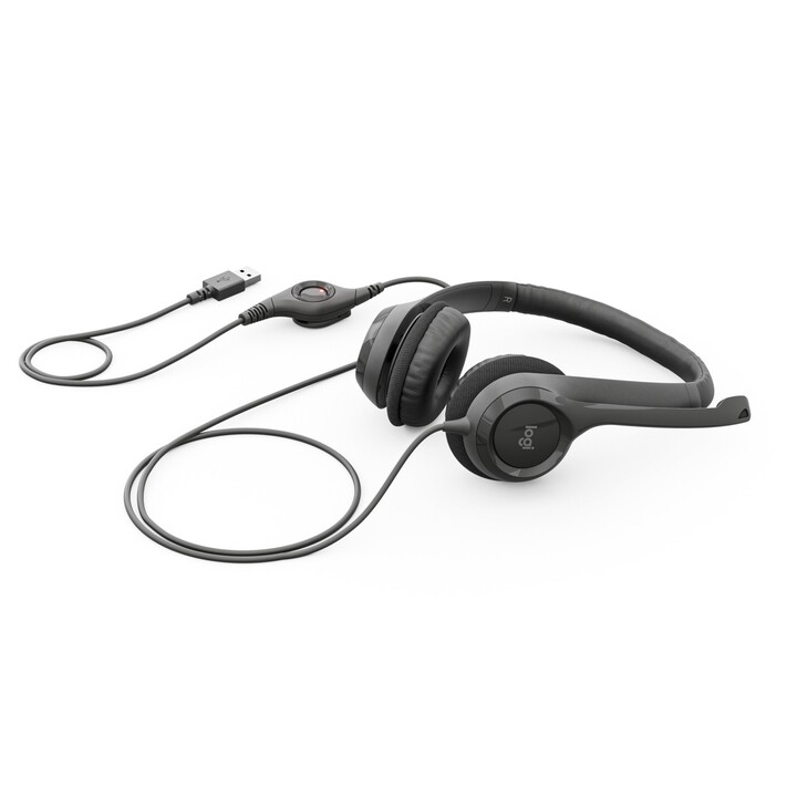 Auriculares Logitech H390/ con Micrófono/ USB/ Negros