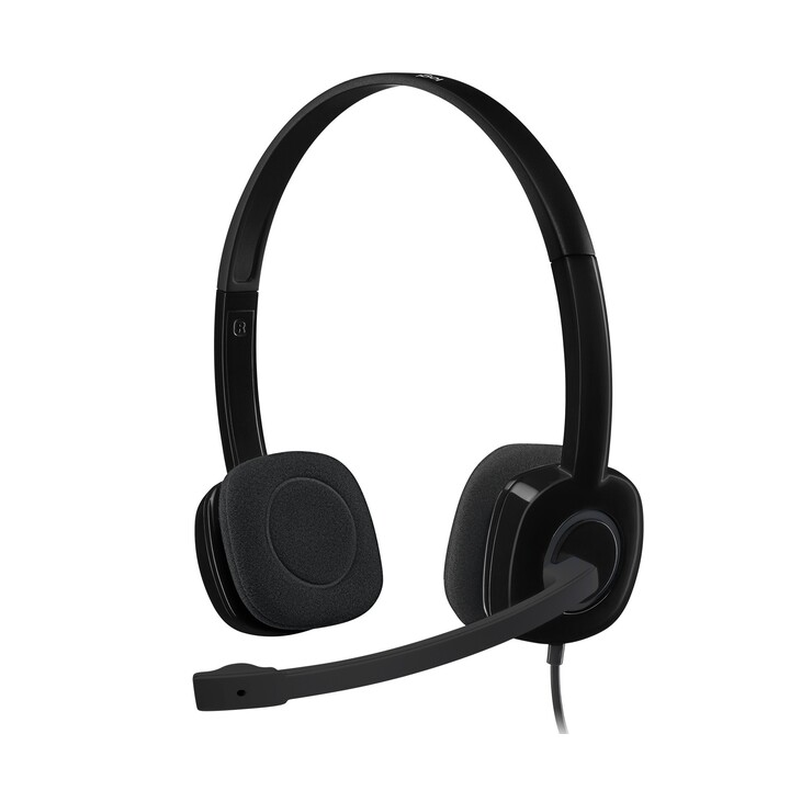 Logitech H151 Headphones/ with Microphone/ 3.5mm Jack/ Black