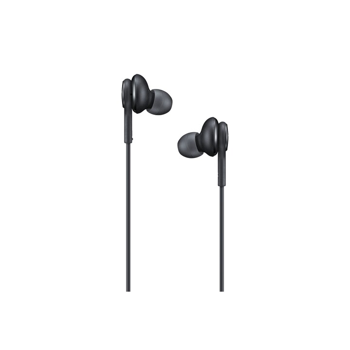 Écouteurs intra-auriculaires Samsung avec câble USB-C, microphone et contrôle du volume, noirs, par AKG EO-IC100BBEGEU