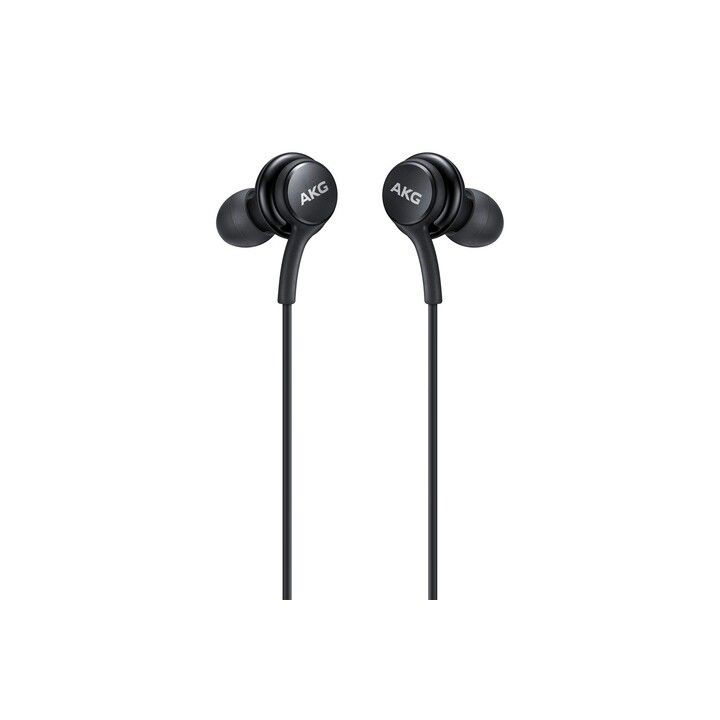 Écouteurs intra-auriculaires Samsung avec câble USB-C, microphone et contrôle du volume, noirs, par AKG EO-IC100BBEGEU
