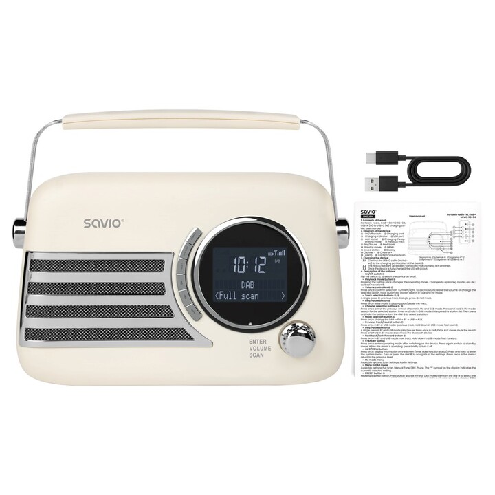 Rádio portátil SAVIO RS-04, DAB+