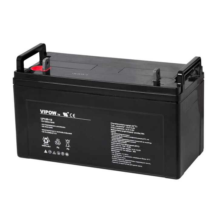 VIPOW Gel Batterie 12V 120Ah