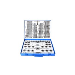 Juego de machos y terrajas, 110 piezas/PLATA