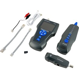 Testeur professionnel de câbles réseau et coaxiaux avec mesure TDR, test PING, PoE ALANTEC