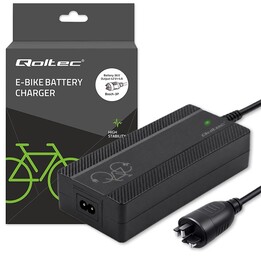 Qoltec Schnellladegerät für E-Bike und E-Scooter 36V | 42V | 4A | Bosch-Stecker + Netzkabel