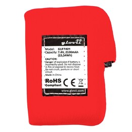 Batería de polímero de litio de 2100 mAh para guantes y gorro calefactables, 7,4 V