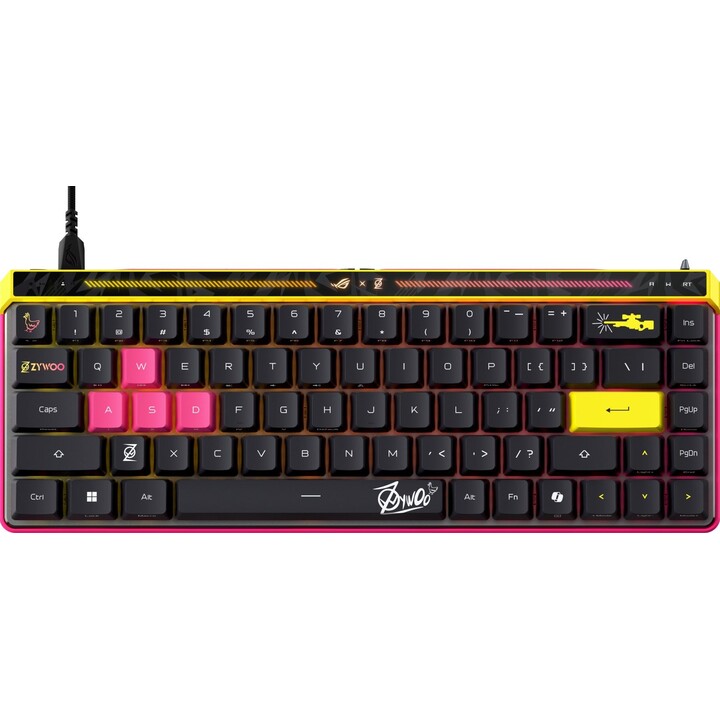 Asus ROG Falchion Ace HFX ZywOo Edition RGB Conmutadores Magnéticos ROG HFX Layout US / Inglés Negro